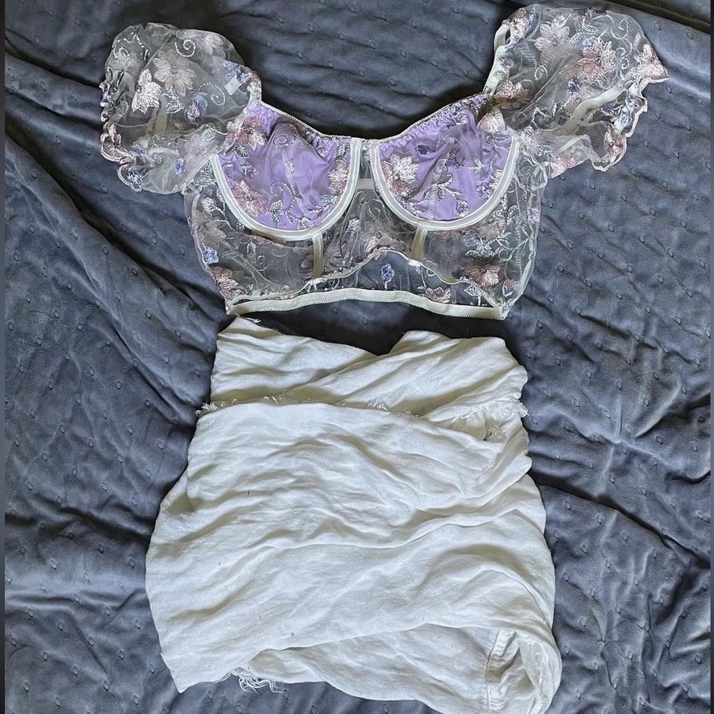 Floral corset top